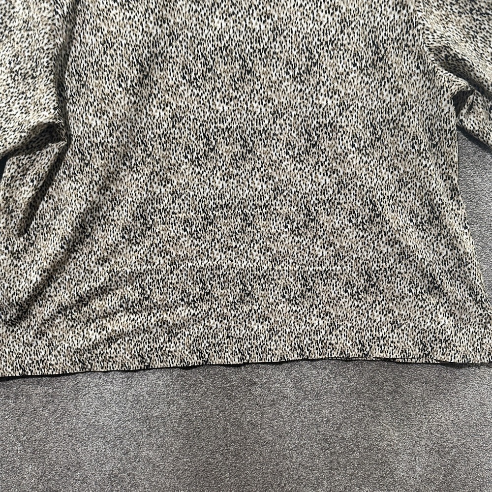 Talbots Blouse Top Women 20W Animal Print Short Sleeve‎ Lightweight Polyester - Picture 6 of 10